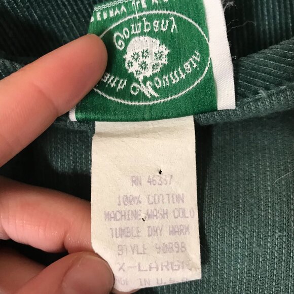 FAITH MOUNTAIN COMPANY - WOMEN'S XL - GREEN CORDUROY SLEEVELESS V NECK DRESS - Picture 6 of 6